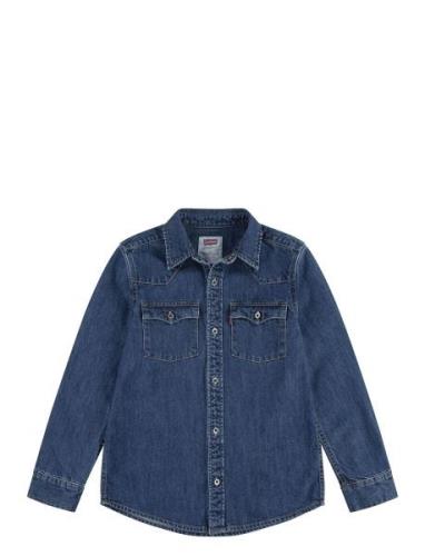 Levi's® New Barstow Western Shirt Tops Shirts Long-sleeved Shirts Blue...