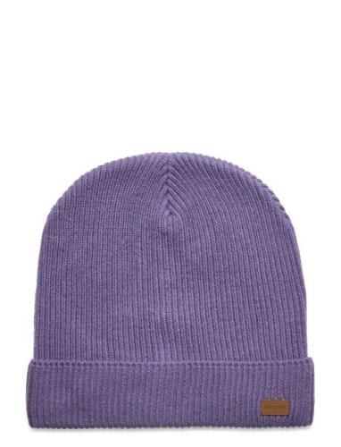 Basic Ribbed Beanie Accessories Headwear Hats Beanie Purple Melton