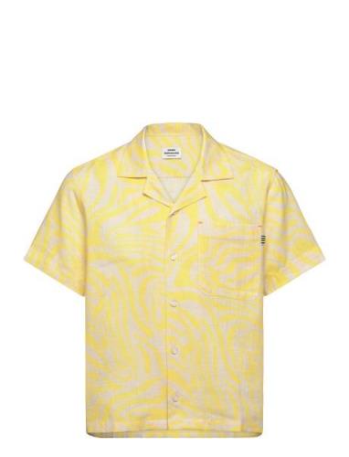 Armando Kenni Aop Shirt Tops Shirts Short-sleeved Shirts Yellow Mads N...