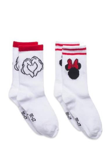 Socks Sokker Strømper White Minnie Mouse