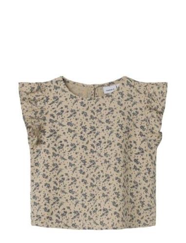 Nmfjasilla Sl Top Tops T-shirts Sleeveless Beige Name It