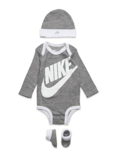 Nike Futura Bodysuit Box Set Langermet Bodysuit Grey Nike