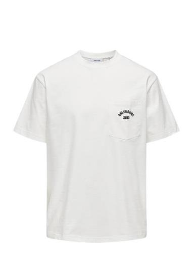 Onsarchie Life Rlx Ss Tee Tops T-shirts Short-sleeved White ONLY & SON...