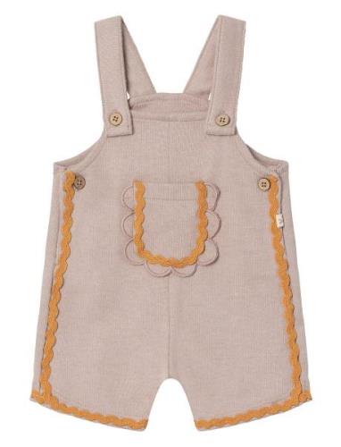 Nbfheather Short Sweat Overall Lil Jumpsuit Beige Lil'Atelier