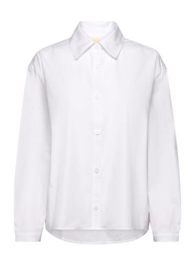 Stella Tops Blouses Long-sleeved White Brixtol Textiles