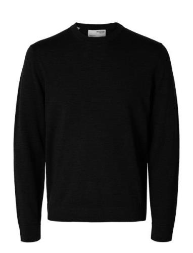 Slhtray Ls Knit Merino Crew Neck Noos Tops Knitwear Long Sleeve Knitte...