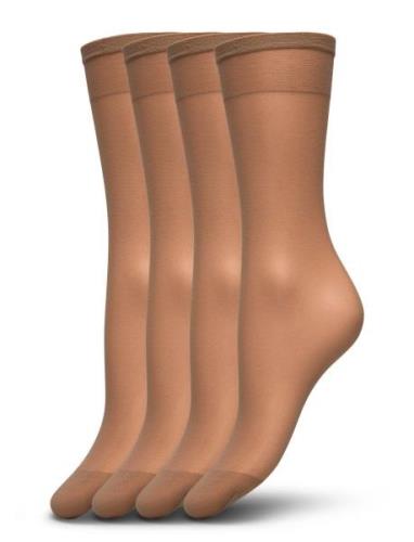 Socks 20 Den 4-P The Matt Lingerie Socks Regular Socks Beige Lindex