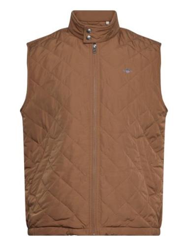 Quilted Windcheater Vest Vest Brown GANT