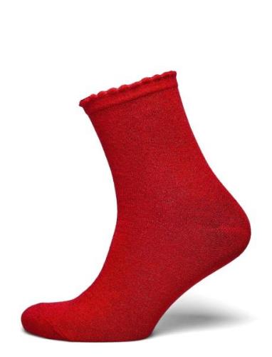 Pcsebby Glitter Long Socks Noos Bc Lingerie Socks Regular Socks Red Pi...