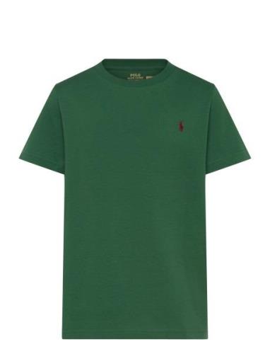 Cotton Jersey Crewneck Tee Tops T-shirts Short-sleeved Green Ralph Lau...