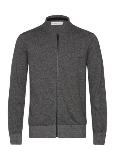 Knitted Bomber Jacket Bomberjakke Jakke Grey Tom Tailor