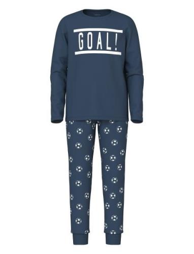 Nkmnightset Dark Denim Football Noos Pyjamas Sett Navy Name It