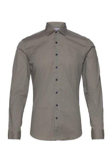 Aop Superflex Shirt L/S Tops Shirts Casual Grey Lindbergh