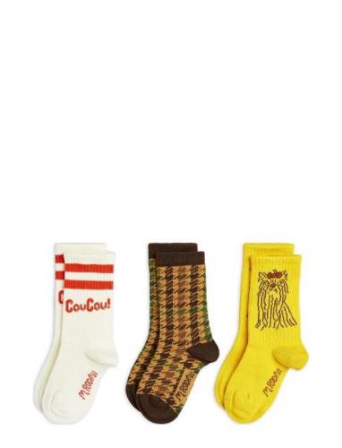 Coucou 3-Pack Socks Sokker Strømper Multi/patterned Mini Rodini