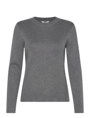 Objester Sli L/S Knit Pullover Noos Tops Knitwear Jumpers Grey Object