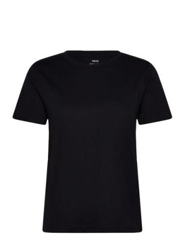 Short-Sleeved Cotton T-Shirt Tops T-shirts & Tops Short-sleeved Black ...