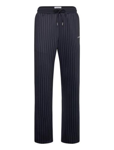 Ballier Casual Pinstripe Track Pant Bottoms Trousers Casual Navy Les D...