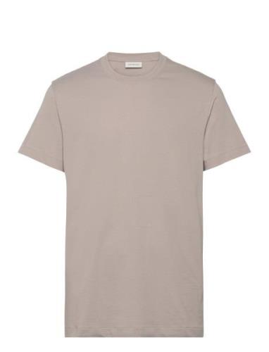 Logo Tape Tee Tops T-shirts Short-sleeved Beige Calvin Klein Jeans