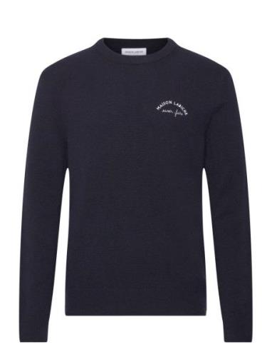 Grand Cerf Mini Manufacture Tops Knitwear Round Necks Navy Maison Labi...