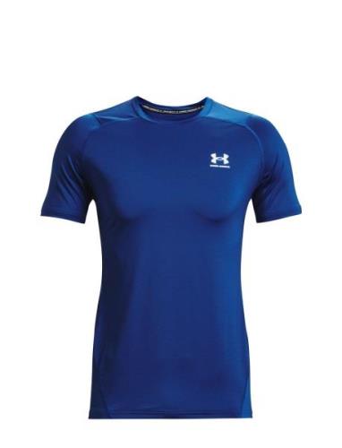 Ua Hg Armour Fitted Ss Sport T-shirts Short-sleeved Blue Under Armour