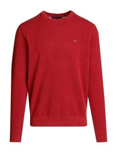 Essential Structure Crew Neck Tops Knitwear Round Necks Red Tommy Hilf...