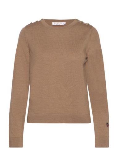 Annika Top Tops Knitwear Jumpers Brown BUSNEL