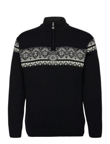 Moritz Masc Sweater Tops Knitwear Half Zip Jumpers Black Dale Of Norwa...