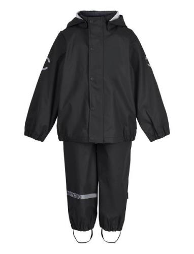 Pu Rain No Susp. Recycled Outerwear Rainwear Rainwear Sets Black Mikk-...