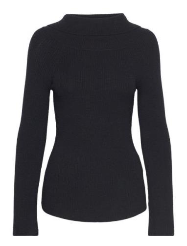 Olmjayden Ls Off Shoulder Knt Tops Knitwear Jumpers Black Only Materni...