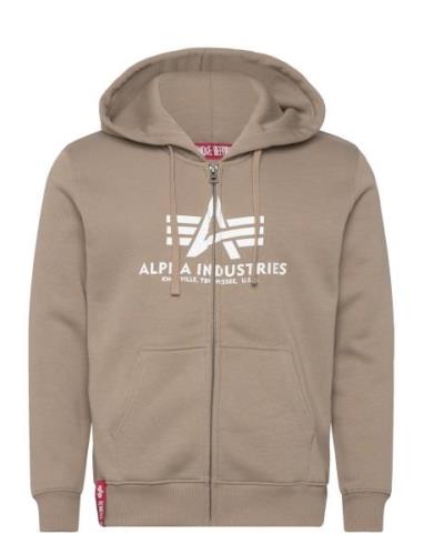 Basic Zip Hoody Designers Sweat-shirts & Hoodies Hoodies Beige Alpha I...