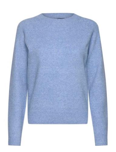 Vmdoffy Ls O-Neck Blouse Ga Noos Tops Knitwear Jumpers Blue Vero Moda