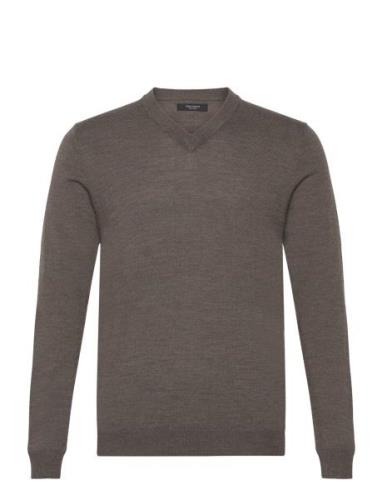 Maviggo Tops Knitwear V-necks Brown Matinique