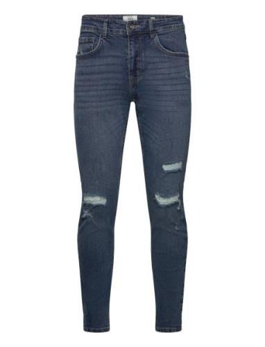 Rrstockholm Jeans Destroy Slim Fit Bottoms Jeans Slim Blue Redefined R...