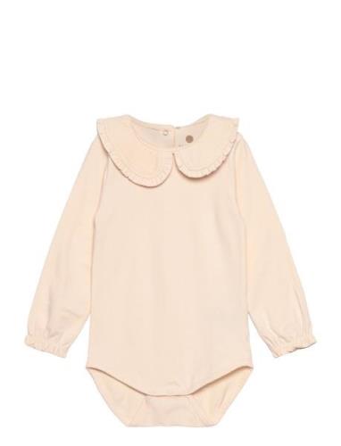 Body Ls Collar Bodies Long-sleeved Cream En Fant