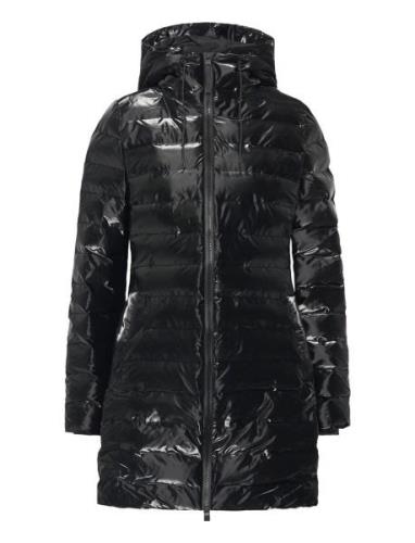 Lohja Long Puffer Curve Jacket W3T3 Fôret Jakke Black Rains