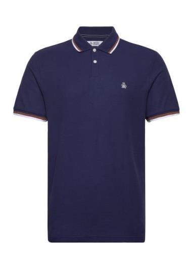 Tipped Polo Org Piq Tops Polos Short-sleeved Navy Original Penguin