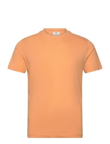 Slim-Fit Cotton T-Shirt Tops T-shirts Short-sleeved Orange Mango