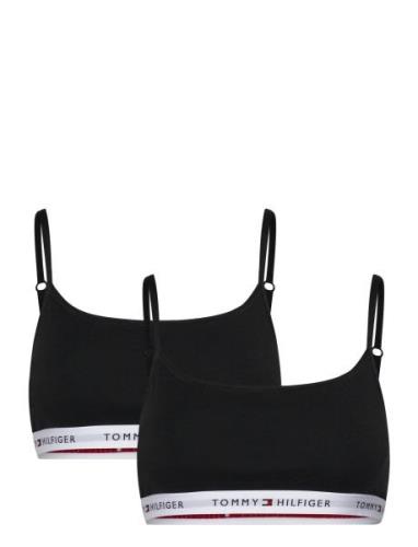 2 Pack Bralette Lingerie Bras & Tops Soft Bras Bralette Black Tommy Hi...