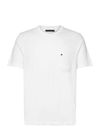 Essential Solid Pocket Tee Tops T-shirts Short-sleeved White Tommy Hil...