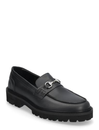 Lightweight Chunky Horsebit Loafer - Black Mokasiner Lave Sko Black S....