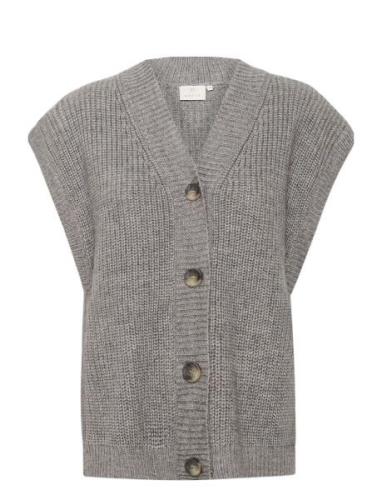 Kanellia Knit Cardigan Tops Knitwear Cardigans Grey Kaffe