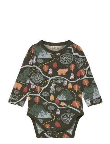 Map Body Bodies Long-sleeved Green Ma-ia Family