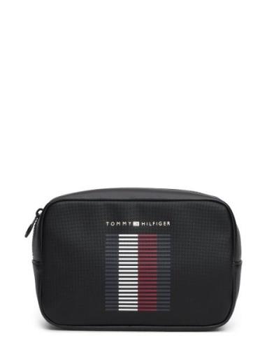 Th Foundation Pique Washbag Toalettveske Black Tommy Hilfiger