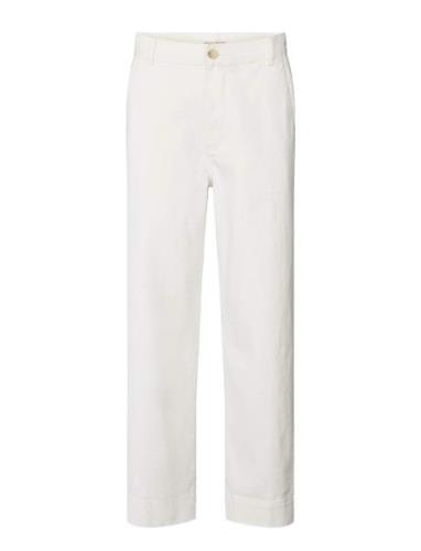 Sabina - Canvas Drill Pant Bottoms Jeans Straight-regular White Rabens...