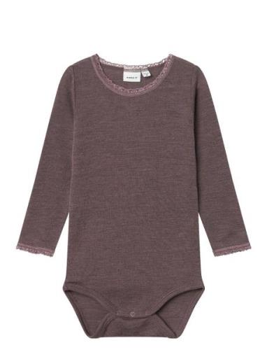 Nmfwang Wool Needle Ls Body Solid Noos Bodies Long-sleeved Brown Name ...