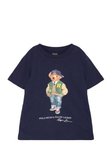 Polo Bear & Big Pony Cotton Tee Tops T-shirts Short-sleeved Navy Ralph...