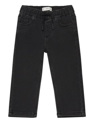 Drawstring Waist Jeans Bottoms Jeans Regular Jeans Black Mango