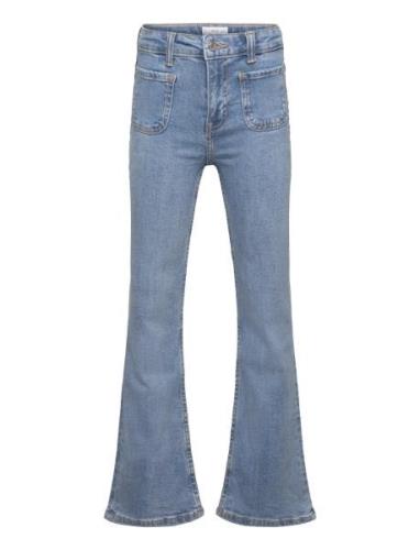 Flared Jeans With Pocket Bottoms Jeans Wide Jeans Blue Mango