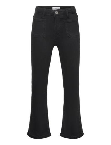 Flared Jeans With Pocket Bottoms Jeans Wide Jeans Black Mango