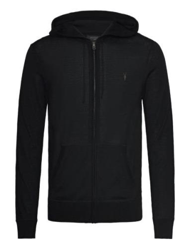 Mode Merino Zip Hoody Tops Sweat-shirts & Hoodies Hoodies Black AllSai...